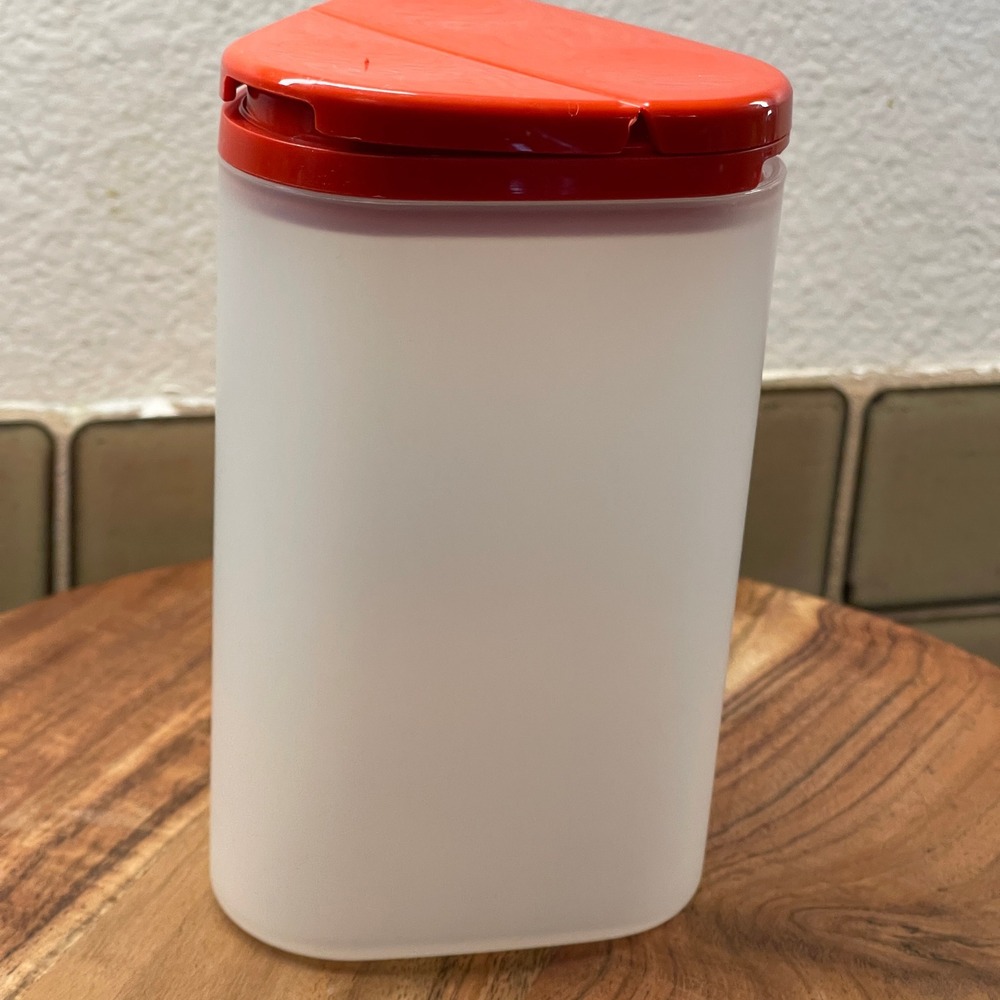 Vintage Tupperware Triangular Spice/Cheese Keeper/Shaker with 3 Piece Set